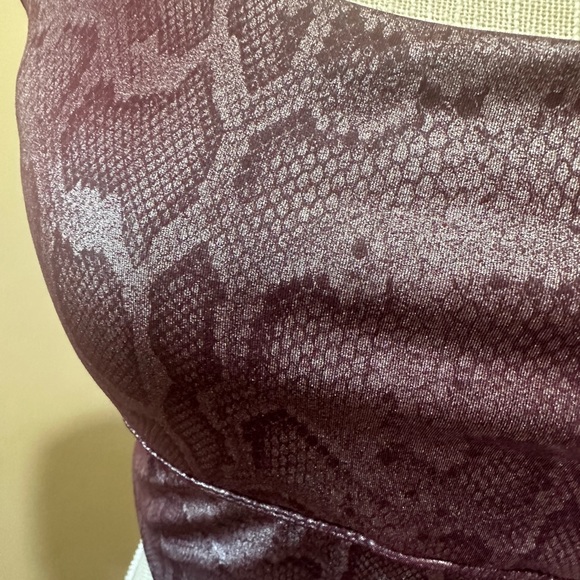 Wine and Silver Snake Workout Set - Picture 4 of 5